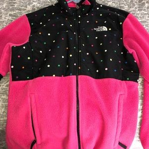 northface poka-dotted jacket
